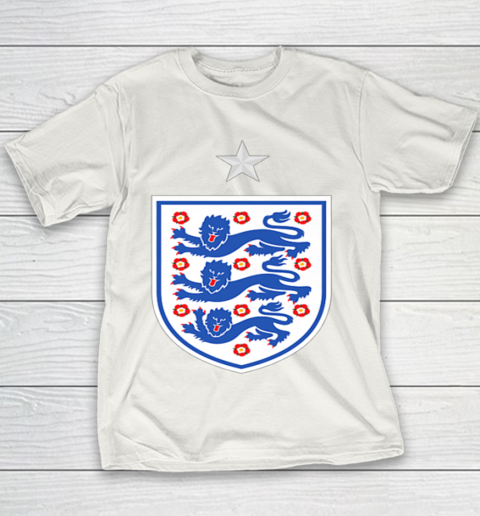 England Three Heraldic Lions Crest Soccer Football 2020 2021 Youth T-Shirt