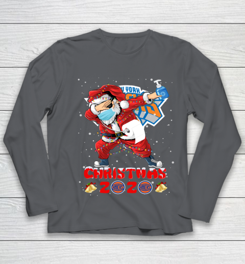 New York Knicks Funny Santa Claus Dabbing Christmas 2020 NBA Youth Long Sleeve 6