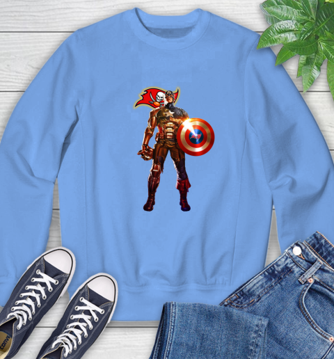 NFL Captain America Marvel Avengers Endgame Football Sports Tampa Bay Buccaneers Sweatshirt 11