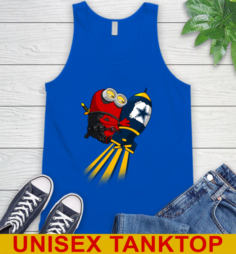 NFL Football Dallas Cowboys Deadpool Minion Marvel Shirt Tank Top 4