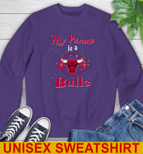 NBA Basketball Harry Potter My Patronus Is A Chicago Bulls Sweatshirt 4