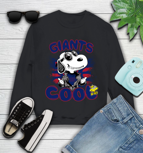 NFL Football New York Giants Cool Snoopy Shirt Youth Sweatshirt
