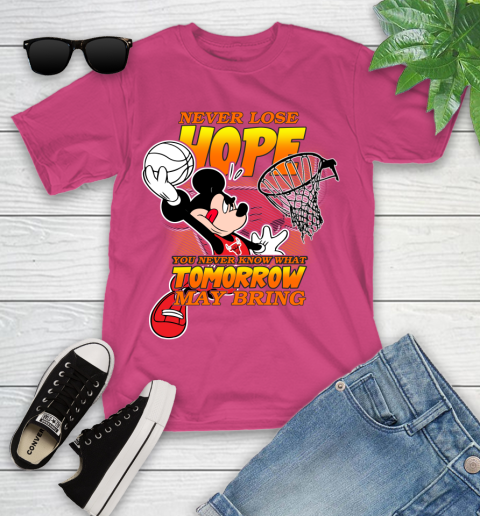 Chicago Bulls NBA Basketball Mickey Disney Never Lose Hope Youth T-Shirt 11