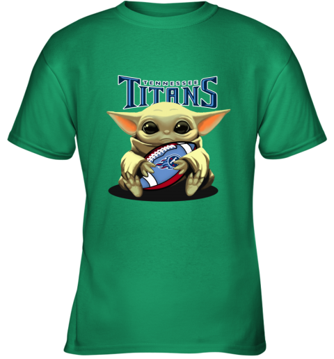 Baby Yoda Loves The Tennessee Titans zjz8 baby yoda loves the tennessee titans youth t shirt 26 front irish green