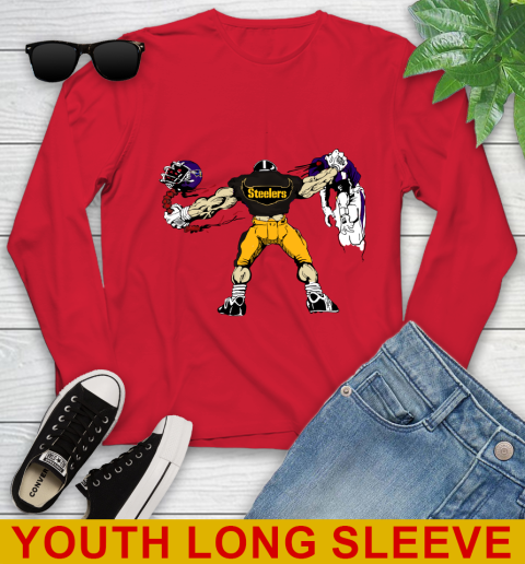 Pittsburgh Steelers NFL Football Fight For Victory Youth Long Sleeve 11