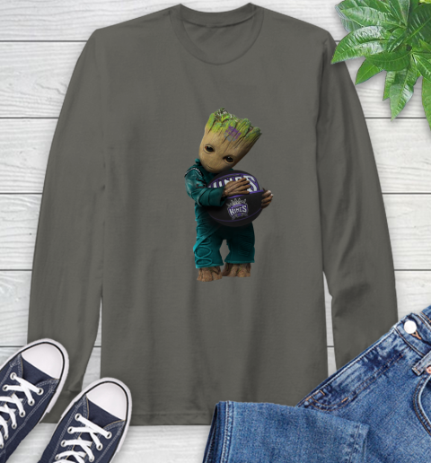 NBA Groot Guardians Of The Galaxy Basketball Sports Sacramento Kings Long Sleeve T-Shirt 8