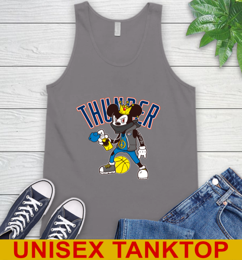 Oklahoma City Thunder NBA Basketball Mickey Peace Sign Sports Tank Top 7