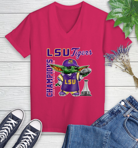 Baby Yoda LSU Tigers Champion Shirt 84