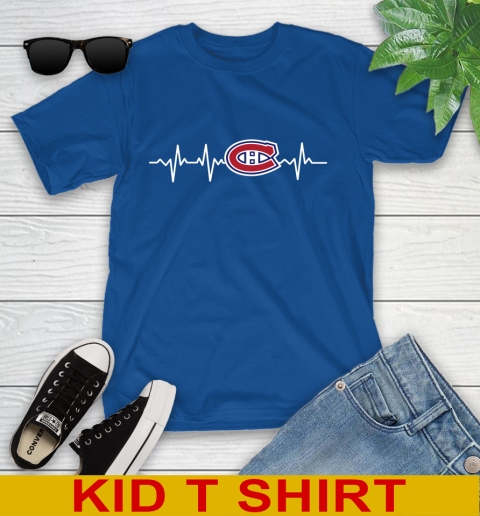 Montreal Canadiens NHL Hockey Heart Beat Shirt Youth T-Shirt 10