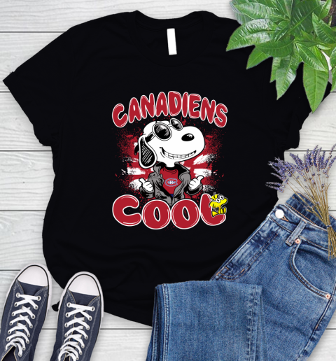 NHL Hockey Montreal Canadiens Cool Snoopy Shirt Women's T-Shirt