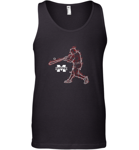 Mississippi State Bulldogs Baseball Player On Fire Gift Tank Top