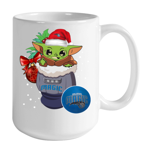 Orlando Magic Christmas Baby Yoda Star Wars Funny Happy NBA Color Changing Mug 15oz 2