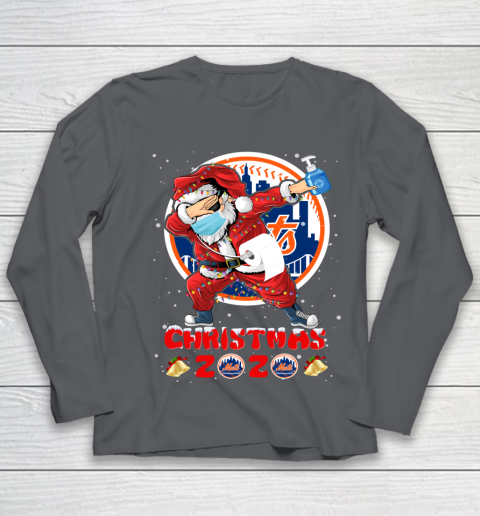 New York Mets Funny Santa Claus Dabbing Christmas 2020 MLB Youth Long Sleeve 6