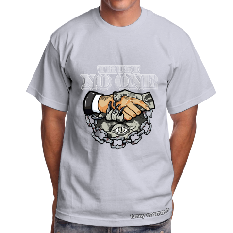 Air Jordan 1 Shadow Matching Sneaker Tshirt Trust No One Eye Gray and Black Jordan Tshirt