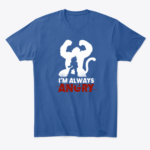 aohb dragon ball ndash i am always angry dragon ball classic t shirt 2 front royal