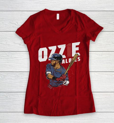 Ozzie Albies 1 Atlanta Brave Women's V-Neck T-Shirt 8