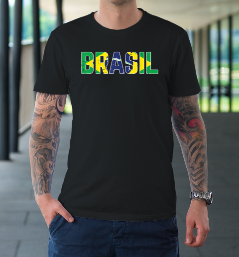Brasil Flag Brazilian Soccer Fan T-Shirt