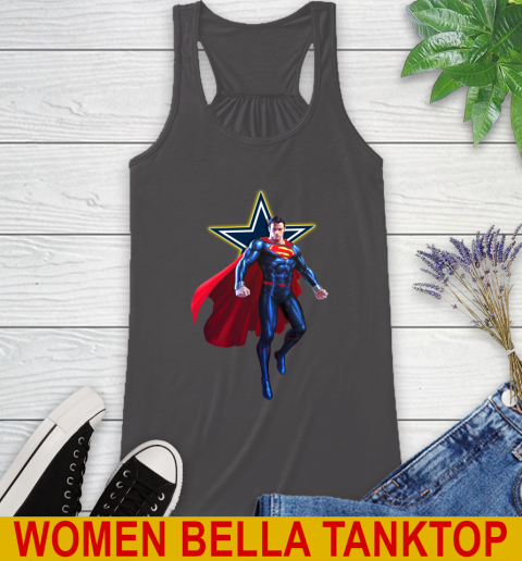 NFL Superman DC Sports Football Dallas Cowboys Racerback Tank 12