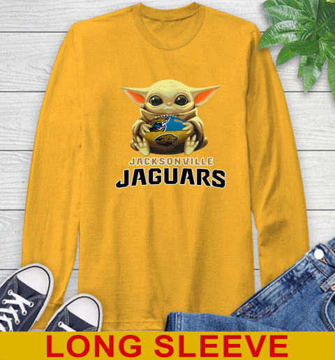 NFL Football Jacksonville Jaguars Baby Yoda Star Wars Shirt Long Sleeve T-Shirt 3