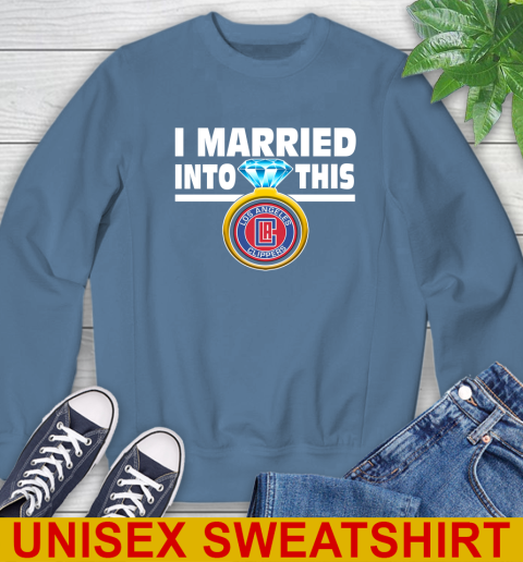 LA Clippers NBA Basketball I Married Into This My Team Sports Sweatshirt 10
