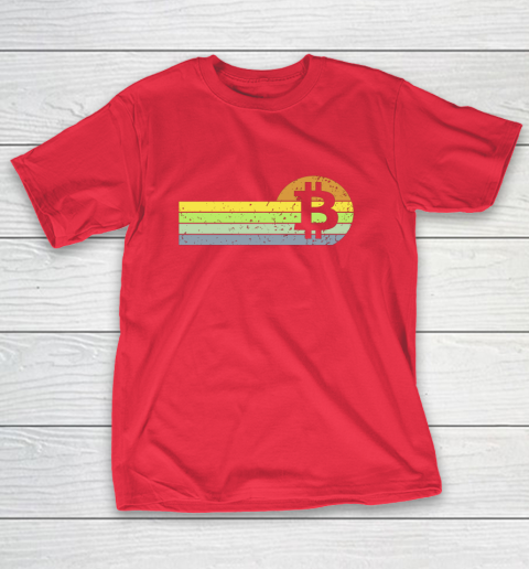 Bitcoin BTC Vintage Sunset Crypto Cryptocurrency Blockchain T-Shirt 9