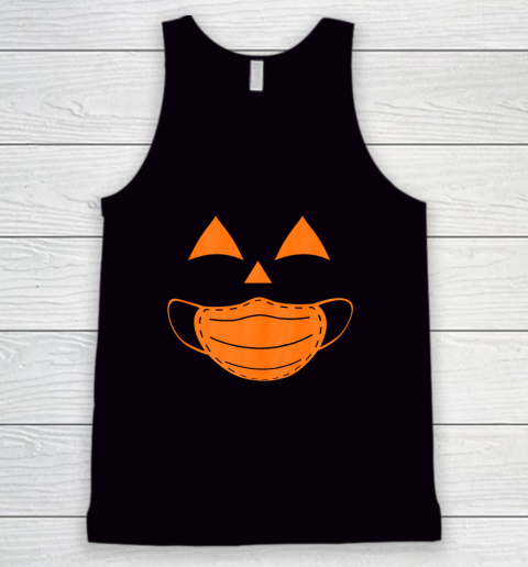 Funny halloween Pumpkin wearing a mask 2020 Jackolantern Tank Top