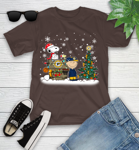 Indiana Pacers NBA Basketball Christmas The Peanuts Movie Snoopy Championship Youth T-Shirt 7