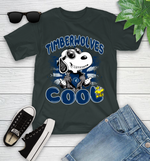 NBA Basketball Minnesota Timberwolves Cool Snoopy Shirt Youth T-Shirt 5