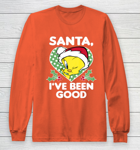Looney Tunes Christmas Tweety Bird Santa I ve Been Good Long Sleeve T-Shirt 3