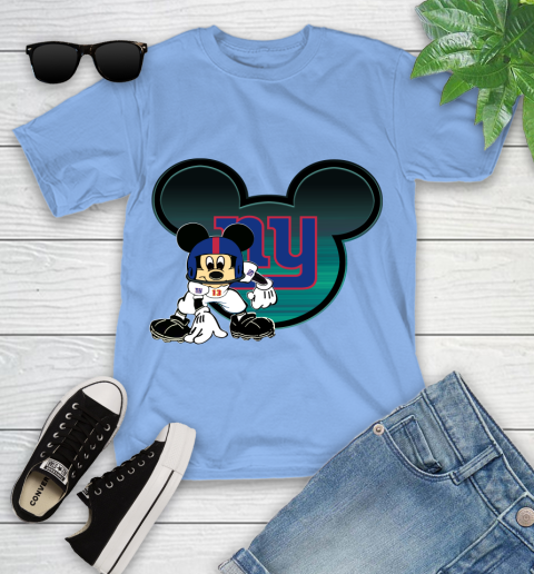 NFL New York Giants Mickey Mouse Disney Football T Shirt Youth T-Shirt 11