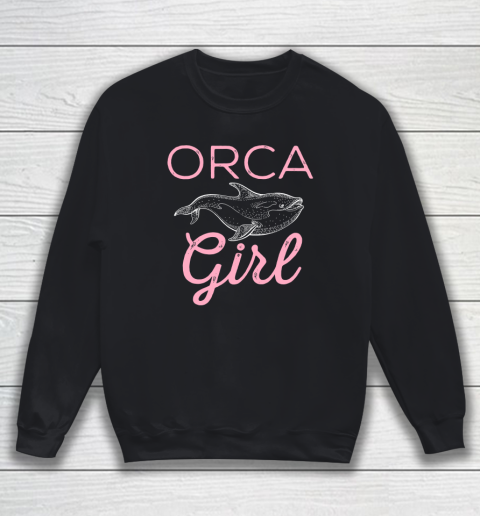Funny Orca Lover Graphic for Women Girls Kids Whale Sweatshirt