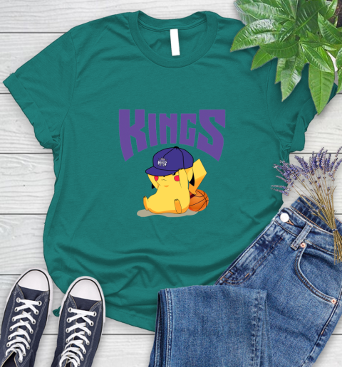 NBA Pikachu Basketball Sports Sacramento Kings Women's T-Shirt 12