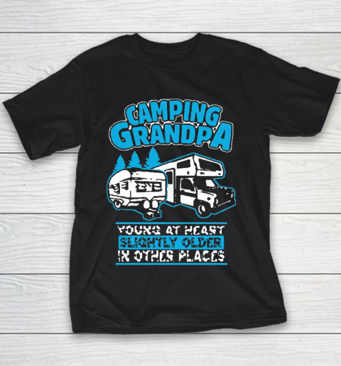 Grandpa Funny Gift Apparel  Camping Grandpa Young At Heart Youth T-Shirt