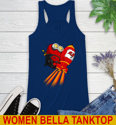 NFL Football Tampa Bay Buccaneers Deadpool Minion Marvel Shirt Racerback Tank 7