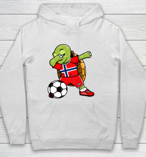 Dabbing Turtle Norway Soccer Fans Jersey Norwegian Football Hoodie