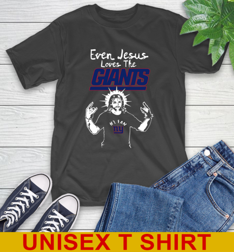 New York Giants NFL Football Even Jesus Loves The Giants Shirt T-Shirt