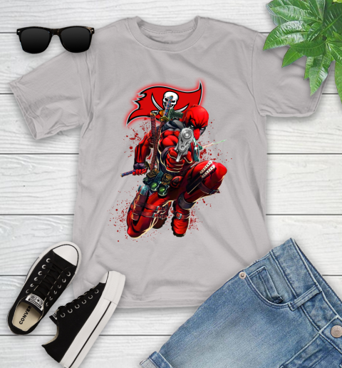 NFL Deadpool Marvel Comics Sports Football Tampa Bay Buccaneers Youth T-Shirt 12