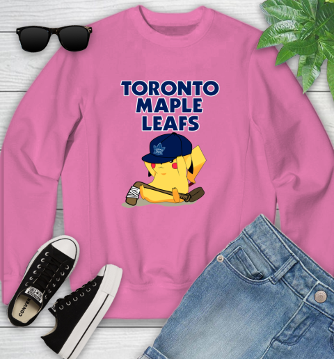 NHL Pikachu Hockey Sports Toronto Maple Leafs Youth Sweatshirt 7