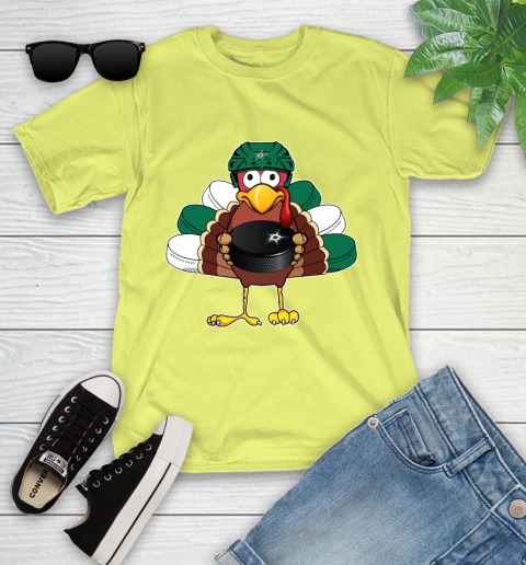 Dallas Stars Turkey Thanksgiving Day Youth T-Shirt 8