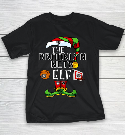 Brooklyn Nets Christmas ELF Funny NBA Youth T-Shirt