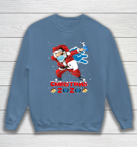Detroit Lions Funny Santa Claus Dabbing Christmas 2020 NFL Sweatshirt 6