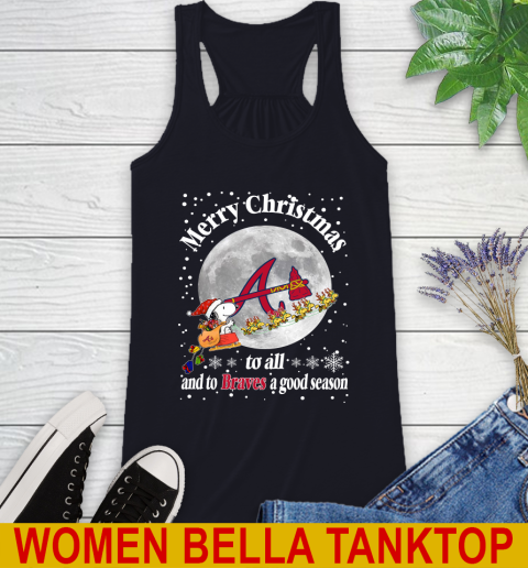 Atlanta Braves Merry Christmas To All And To Braves A Good Season MLB Baseball Sports Racerback Tank 8