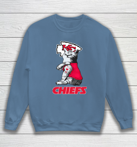 NFL Football My Cat Loves Kansas City Chiefs Sweatshirt 6