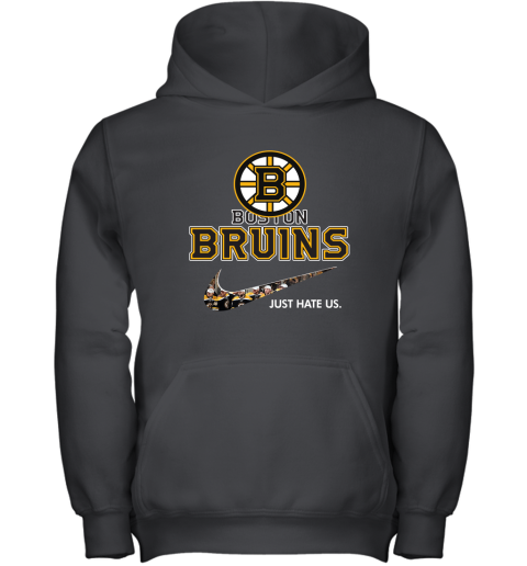 NHL Team Boston Bruins x Nike Just Hate Us Hockey Youth Hoodie