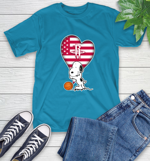 Houston Rockets NBA Basketball The Peanuts Movie Adorable Snoopy T-Shirt 8