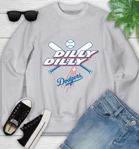 MLB Los Angeles Dodgers Dilly Dilly Baseball Sports Youth Sweatshirt 4