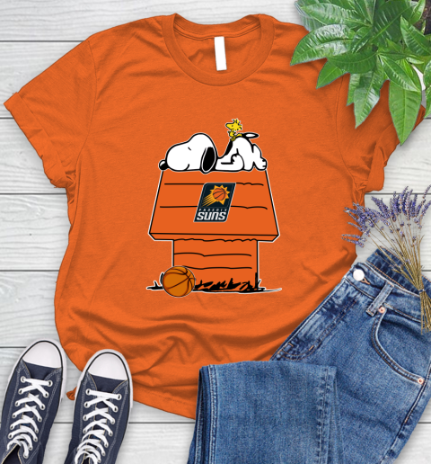 Phoenix Suns NBA Basketball Snoopy Woodstock The Peanuts Movie Women's T-Shirt 4