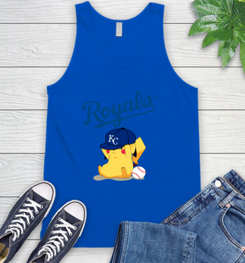 MLB Pikachu Baseball Sports Kansas City Royals Tank Top 5