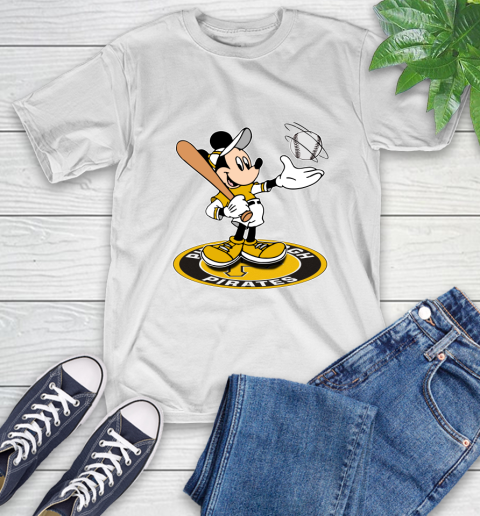 MLB Baseball Pittsburgh Pirates Cheerful Mickey Disney Shirt T-Shirt 2
