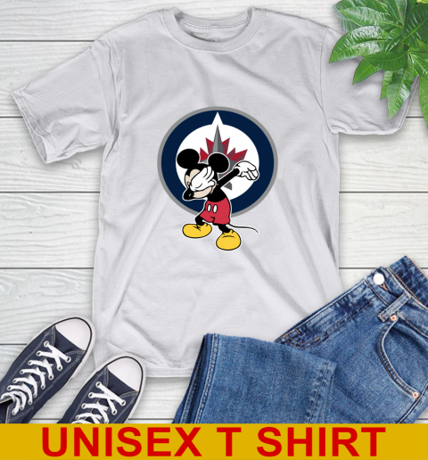 Winnipeg Jets NHL Hockey Dabbing Mickey Disney Sports T-Shirt 12